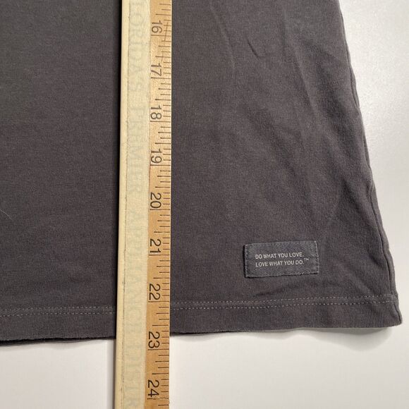 Life Is Good Graphic Tee Land of the Free SS Womens Gray Washed Black Tshirt XS - Picture 8 of 9